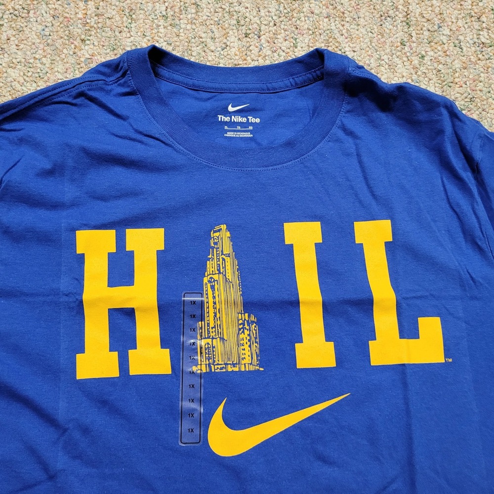 Nike Pitt Panthers Shirt Mens XL Blue Hail Cathedral of Learning Sports NWT - Picture 3 of 15